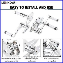 Aluminum Forward Control Foot Pegs Kit For Harley Softail Deuce Fat Boy Breakout