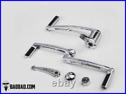 Bad Dad Chrome Forward Control Kit with Heel-Toe Shifter Softail Touring 81134-2