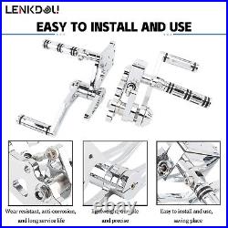 CNC Cut Foot Peg Forward Controls Kit For Harley Softail Fat Boy Lo Breakout FXS