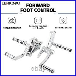 CNC Cut Foot Peg Forward Controls Kit For Harley Softail Fat Boy Lo Breakout FXS