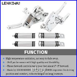 CNC Forward Control Foot Pegs Kit For Harley Softail Fat Boy Breakout 2000-2017