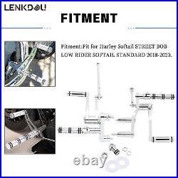 CNC Forward Control Kit & Foot Pegs For Harley Softail Standard FXST FXLR 18-23