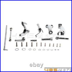 Chrome Foot Pegs Forward Control Kit for Harley Sportster XL 883 1200 2014-2021