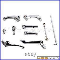 Chrome Foot Pegs Forward Control Kit for Harley Sportster XL 883 1200 2014-2021