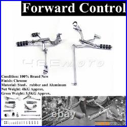 Chrome Footpeg Forward Controls Control Kit For 2004-2008 Sportster 883 XL883