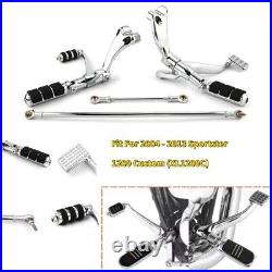 Chrome Footpegs Footrest Forward Controls Pegs Levers For 04 13 Sportster 1200