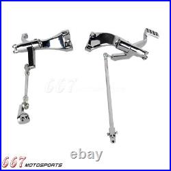 Chrome Forward Control Foot Pegs Kit For Harley Iron 883 XL883N Sportster 1200