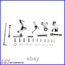 Chrome Forward Control Foot Pegs Kit For Harley Iron 883 XL883N Sportster 1200