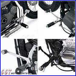 Chrome Forward Control Foot Pegs Kit For Harley Iron 883 XL883N Sportster 1200