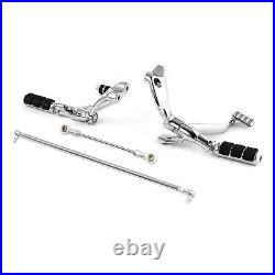 Chrome Forward Control Foot Pegs Levers Linkages Fit For Harley Sportster 04-13