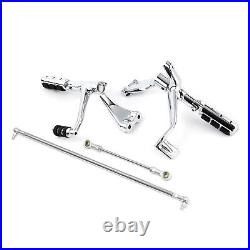 Chrome Forward Control Foot Pegs Levers Linkages Fit For Harley Sportster 04-13