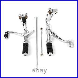 Chrome Forward Control Foot Pegs Levers Linkages Fit For Harley Sportster 04-13