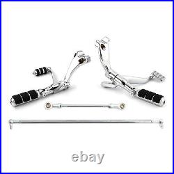 Chrome Forward Control Foot Pegs Levers Linkages Fit For Harley Sportster 04-13