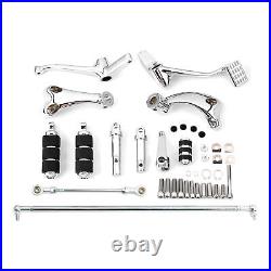 Chrome Forward Control Foot Pegs Levers Linkages Fit For Harley Sportster 04-13