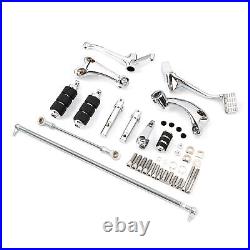 Chrome Forward Control Foot Pegs Levers Linkages Fit For Harley Sportster 04-13