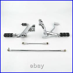 Chrome Forward Control FootPeg Levers Linkage For 1200 Custom/883 Iron/883 Low