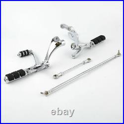 Chrome Forward Control FootPeg Levers Linkage For 1200 Custom/883 Iron/883 Low