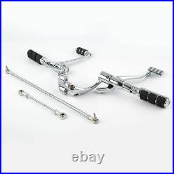 Chrome Forward Control FootPeg Levers Linkage For 1200 Custom/883 Iron/883 Low