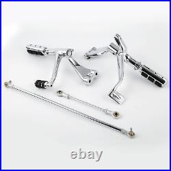 Chrome Forward Control FootPeg Levers Linkage For 1200 Custom/883 Iron/883 Low