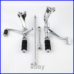 Chrome Forward Control FootPeg Levers Linkage For 1200 Custom/883 Iron/883 Low