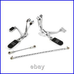 Chrome Forward Control Levers Linkages Fit For Harley Sportster 883 1200 04-13