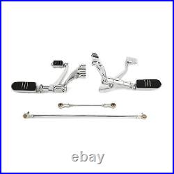 Chrome Forward Control Levers Linkages Fit For Harley Sportster 883 1200 04-13