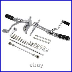 Chrome Forward Control Peg Lever Linkage Fit For Harley Sportster XL 1991-2003