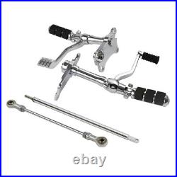 Chrome Forward Control Peg Lever Linkage Fit For Harley Sportster XL 1991-2003