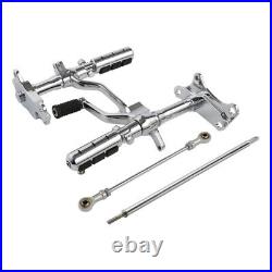 Chrome Forward Control Peg Lever Linkage Fit For Harley Sportster XL 1991-2003