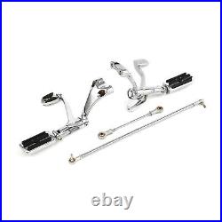 Chrome Forward Control Peg Linkages Levers Fit For Harley Sportster XL883 04-13