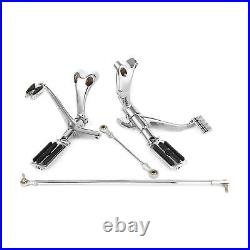 Chrome Forward Control Peg Linkages Levers Fit For Harley Sportster XL883 04-13