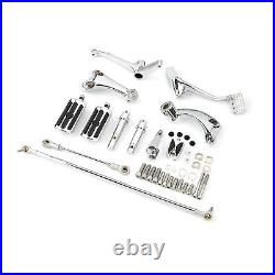 Chrome Forward Control Peg Linkages Levers Fit For Harley Sportster XL883 04-13