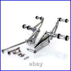 Chrome Forward Control Pegs For Yamaha V Star XVS 1100 Classic Custom Silverado