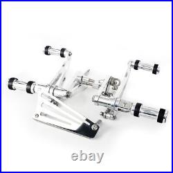 Chrome Forward Control Pegs For Yamaha V Star XVS 1100 Classic Custom Silverado