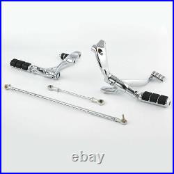 Chrome Forward Control Pegs Levers Linkages Fits For Harley Sportster 1200 04-08