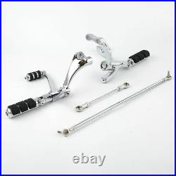 Chrome Forward Control Pegs Levers Linkages Fits For Harley Sportster 1200 04-08