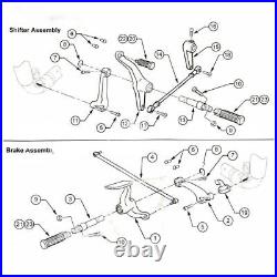 Chrome Forward Control Pegs Levers Linkages Fits For Harley Sportster 1200 04-08