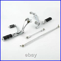 Chrome Forward Control Pegs Levers Linkages For Harley 2007- 2012 Sportster 1200