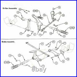 Chrome Forward Control Pegs Levers Linkages For Harley 2007- 2012 Sportster 1200