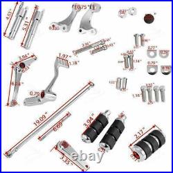 Chrome Forward Control Pegs Levers Linkages For Harley 2007- 2012 Sportster 1200