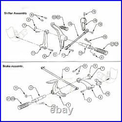 Chrome Forward Control Pegs Levers Linkages SET For Harley Sportster 1200 883 XL