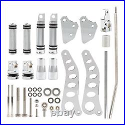 Chrome Forward Controls Foot Pegs Kit For Harley Dyna Street Bob 06-17 Low Rider