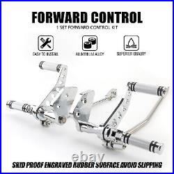 Chrome Forward Controls Foot Pegs Kit For Harley Dyna Street Bob 06-17 Low Rider