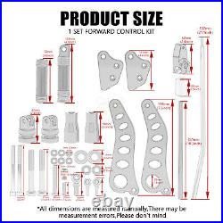 Chrome Forward Controls Foot Pegs Kit For Harley Dyna Street Bob 06-17 Low Rider