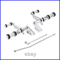 Chrome Forward Controls For Harley 2000-17 Dyna Low Rider FXDL Super Glide FXD