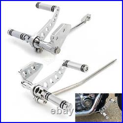 Chrome Forward Controls Kit Foot Pegs For Harley Dyna Street Bob FXDB FXDL 00-17