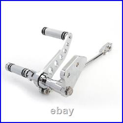 Chrome Forward Controls Kit Foot Pegs For Harley Dyna Street Bob FXDB FXDL 00-17