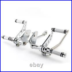 Chrome Forward Controls Kit Foot Pegs For Harley Dyna Street Bob FXDB FXDL 00-17