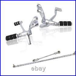 Chrome Forward Controls Kit Pegs Levers Linkages For Harley Sportster 2014-2022