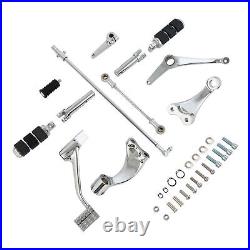 Chrome Forward Controls Kit Pegs Levers Linkages For Harley Sportster 2014-2022